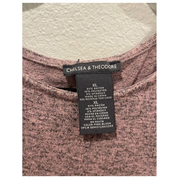 CHELSEA AND THEODORE Burgundy Knot Front 3/4 Sleeveless Blouse - Picture 2 of 3